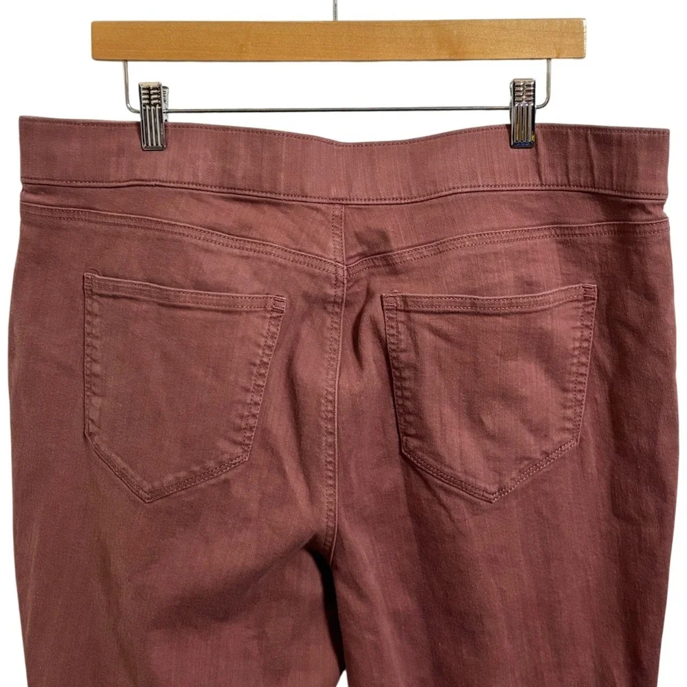 EVRI Womens Mauve Pull On Jegging Pants Plus‎ Size 16W Stretch Skinny Rose